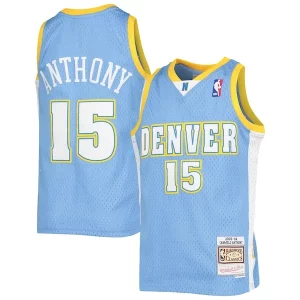 Estupendo Exquisito Carmelo Anthony Denver Nuggets Youth 2003 04 Hardwood Classics Swingman Jersey Powder Blue