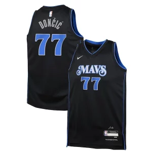 Práctico Luka Dončić Dallas Mavericks Nike Youth Swingman Replica Jersey City Edition Black