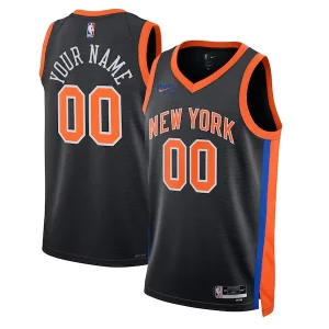 Ideal New York Knicks Nike Unisex 2022/23 Swingman Custom Jersey City Edition Black