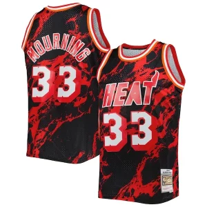 Moderno Clásico Alonzo Mourning Miami Heat 1996/97 Hardwood Classics Marble Swingman Jersey Black