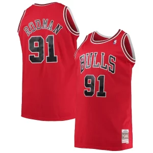 Perfecto Dennis Rodman Chicago Bulls 1997/98 Big & Tall Hardwood Classics Swingman Jersey Red