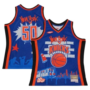 Moderno New York Knicks x Tats Cru Hardwood Classics Fashion Jersey Blue
