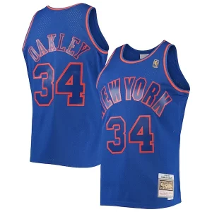 Fácil de llevar Cool Elegante Charles Oakley New York Knicks 1996/97 Hardwood Classics Swingman Jersey Blue