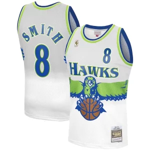 Moderno Elegante Steve Smith Atlanta Hawks 1996 97 Hardwood Classics Reload 3.0 Swingman Jersey White