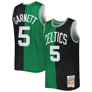 Comodo Kevin Garnett Boston Celtics Hardwood Classics 2007/08 Split Swingman Jersey Black/Kelly Green
