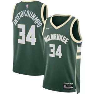 Atractivo Fantástico Chulo Giannis Antetokounmpo Milwaukee Bucks Nike Unisex Swingman Jersey Icon Edition Hunter Green/White