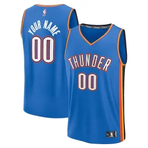 Práctico Lujoso Resistente Oklahoma City Thunder Youth Fast Break Custom Replica Jersey Icon Edition Blue