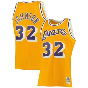 Moderno Fantástico Genial Magic Johnson Los Angeles Lakers 1984/85 Big & Tall Hardwood Classics Swingman Jersey Gold