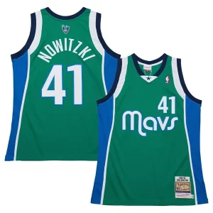 Sofisticado Magnífico Perfecto Dirk Nowitzki Dallas Mavericks 2004/05 Hardwood Classics Authentic Jersey Green
