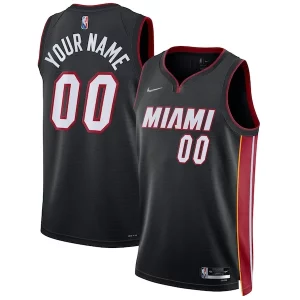 Resistente Miami Heat Nike 2021/22 Diamond Swingman Custom Jersey Icon Edition Black