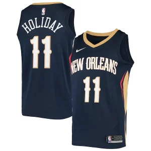 Increíble Jrue Holiday New Orleans Pelicans Nike Swingman Jersey Navy