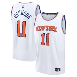 Estupendo Único Comodo Jalen Brunson New York Knicks Fast Break Replica Player Jersey Association Edition White