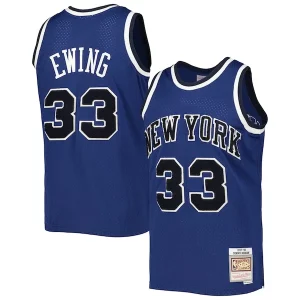 Increíble Elegante Delicioso Patrick Ewing New York Knicks 1997/98 Hardwood Classics Off Court Swingman Jersey Blue