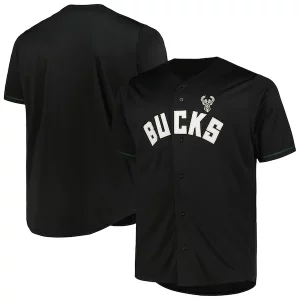 Original Exquisito Milwaukee Bucks Profile Big & Tall Pop Jersey Black