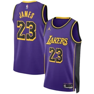 Bonito LeBron James Los Angeles Lakers Jordan Brand Unisex Swingman Jersey Statement Edition Purple