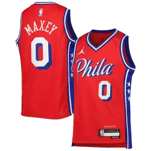 Único Tyrese Maxey Philadelphia 76ers Jordan Brand Youth Swingman Jersey Statement Edition Red