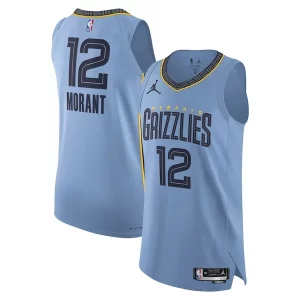 Resistente Ja Morant Memphis Grizzlies Jordan Brand Authentic Player Jersey Statement Edition Light Blue