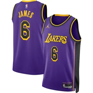 Genial Original Chulo LeBron James Los Angeles Lakers Jordan Brand Unisex Swingman Jersey Statement Edition Purple