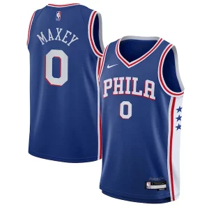 Maravilloso Tyrese Maxey Philadelphia 76ers Nike Youth Swingman Jersey Icon Edition Royal