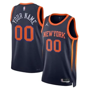 Práctico New York Knicks Jordan Brand Unisex 2022/23 Swingman Custom Jersey Statement Edition Navy