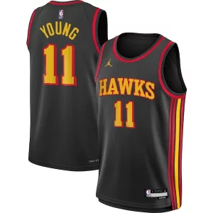 Único Trae Young Atlanta Hawks Jordan Brand Youth Swingman Jersey Statement Edition Black