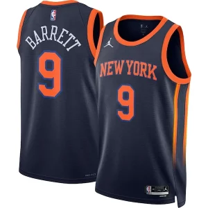 Práctico RJ Barrett New York Knicks Jordan Brand Unisex Swingman Jersey Statement Edition Navy