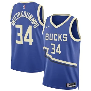 Chulo Giannis Antetokounmpo Milwaukee Bucks Nike Unisex 2024/25 Swingman Player Jersey City Edition Royal
