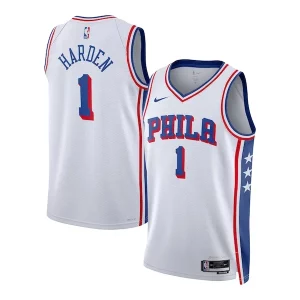Maravilloso James Harden Philadelphia 76ers Nike Unisex Swingman Jersey Association Edition White