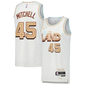 Cool Donovan Mitchell Cleveland Cavaliers Nike Swingman Player Jersey City Edition White