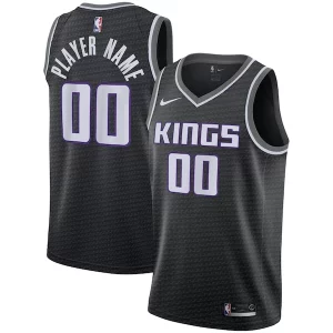 Práctico Clásico Ideal Sacramento Kings Nike Swingman Custom Jersey Black Statement Edition