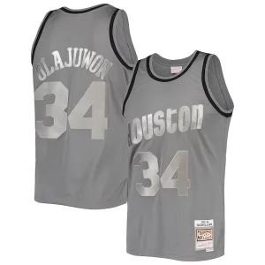 Robusto Hakeem Olajuwon Houston Rockets Hardwood Classics Retired Player 1993/94 Metal Works Swingman Jersey Charcoal