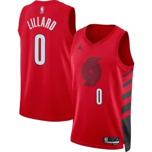 Bonito Hermoso Magnífico Damian Lillard Portland Trail Blazers Jordan Brand Unisex Swingman Jersey Statement Edition Red