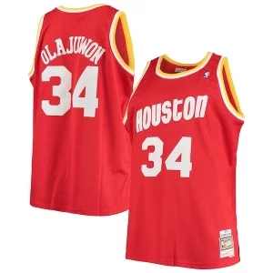 Hermoso Bonito Genial Hakeem Olajuwon Houston Rockets 1993/94 Big & Tall Hardwood Classics Swingman Jersey Red