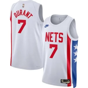 Comodo Ideal Fantástico Kevin Durant Brooklyn Nets Nike Swingman Jersey Classic Edition White