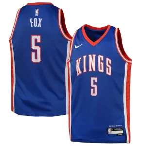 Perfecto Original De'Aaron Fox Sacramento Kings Nike Youth 2024/25 Swingman Player Jersey City Edition Blue
