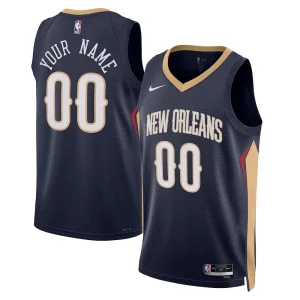 Lujoso Resistente New Orleans Pelicans Nike Unisex 2022/23 Swingman Custom Jersey Navy Icon Edition