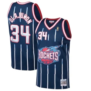 Moderno Estupendo Hakeem Olajuwon Houston Rockets 1996/97 Hardwood Classics Swingman Jersey Navy