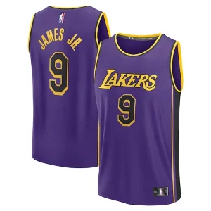 Duradero Bronny James Los Angeles Lakers Fast Break Replica Player Jersey Statement Edition Purple