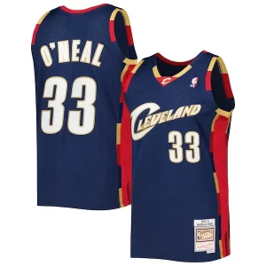 Original Shaquille O'Neal Cleveland Cavaliers Hardwood Classics 2009/10 Jersey Navy