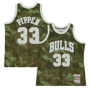 Atractivo Exquisito Scottie Pippen Chicago Bulls Hardwood Classics 1997/98 Ghost Green Swingman Jersey Camo