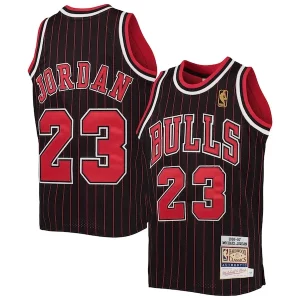 Bonito Resistente Estupendo Michael Jordan Chicago Bulls Youth 1996 97 Hardwood Classics Authentic Jersey Black/Red/Red/White