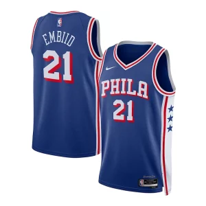 Maravilloso Lujoso Fácil de llevar Joel Embiid Philadelphia 76ers Nike Youth Swingman Jersey Icon Edition Royal