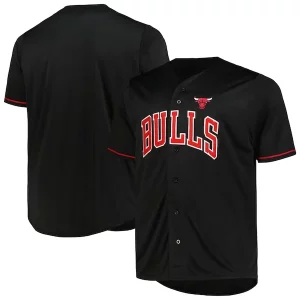 Bonito Chicago Bulls Profile Big & Tall Pop Jersey Black