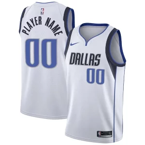 Fantástico Bonito Atractivo Dallas Mavericks Nike Custom Swingman Jersey White Association Edition
