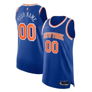 Único New York Knicks Nike 2021/22 Diamond Swingman Authentic Custom Jersey Icon Edition Blue