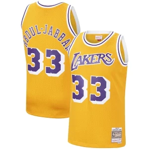 Comodo Kareem Abdul Jabbar Los Angeles Lakers Hardwood Classics Swingman Jersey Gold/Purple
