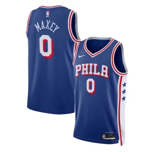 Lujoso Tyrese Maxey Philadelphia 76ers Nike Unisex Swingman Jersey Icon Edition Royal