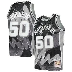 Delicioso Clásico Hermoso David Robinson San Antonio Spurs Hardwood Classics 1998/99 Hyper Hoops Swingman Jersey Black