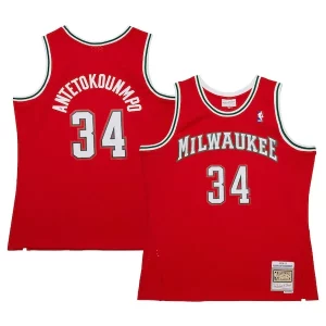 Elegante Hermoso Giannis Antetokounmpo Milwaukee Bucks 2014/15 Hardwood Classics Swingman Jersey Red