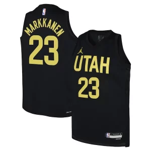 Encantador Lauri Markkanen Utah Jazz Jordan Brand Youth Swingman Jersey Statement Edition Black
